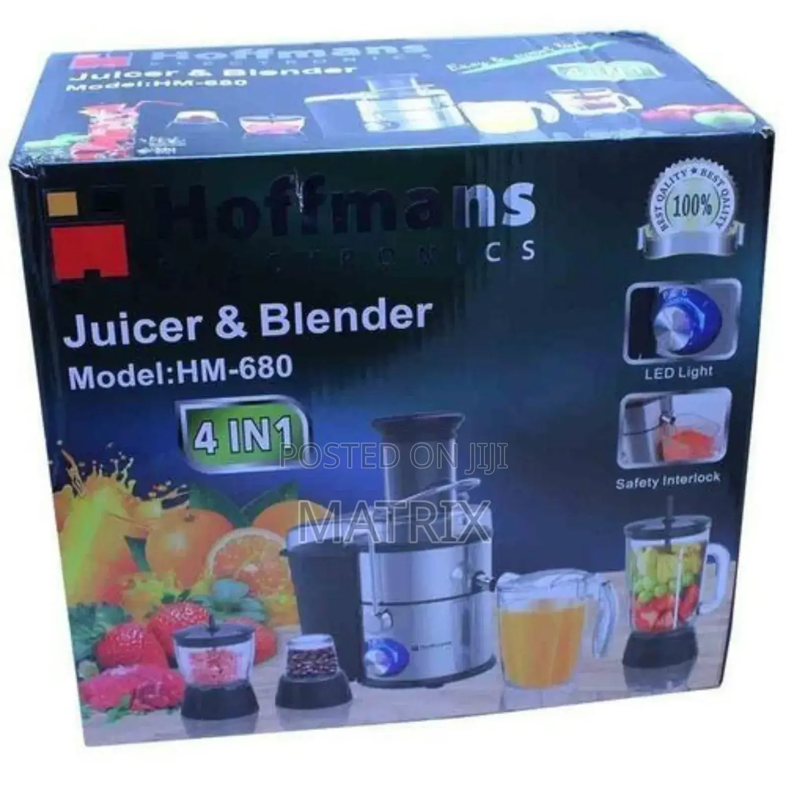 4 Ln1 Electric Juicer,Blender/Extractor,1.5l- Silver