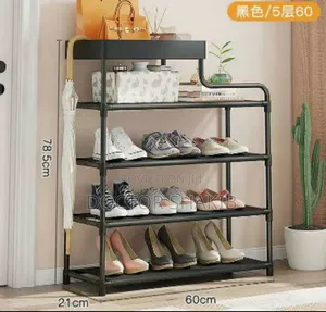 New 5layers Black Multifunction Shoe Rack