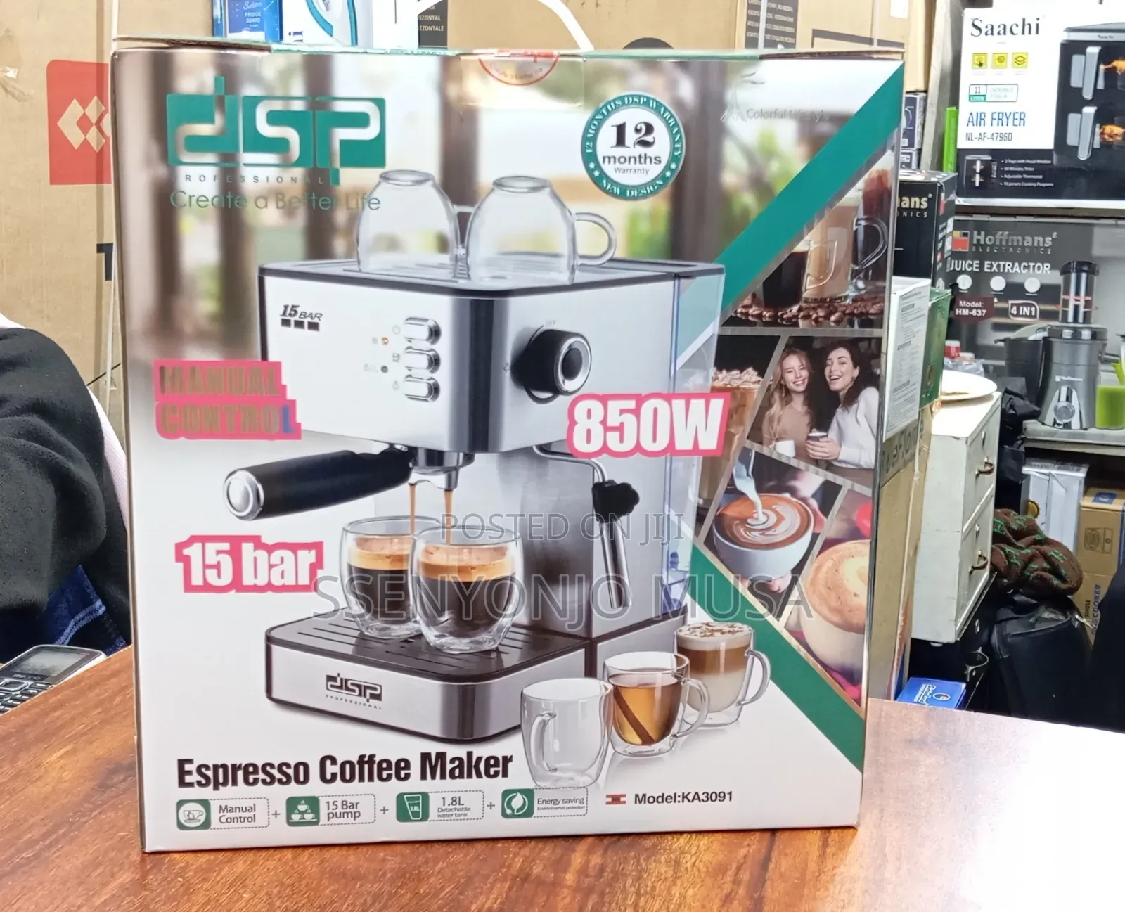 DSP Coffee Machine With 15 Bar Pump Stainless Steel