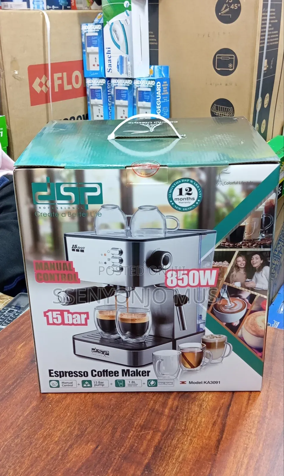 DSP Coffee Machine With 15 Bar Pump Stainless Steel