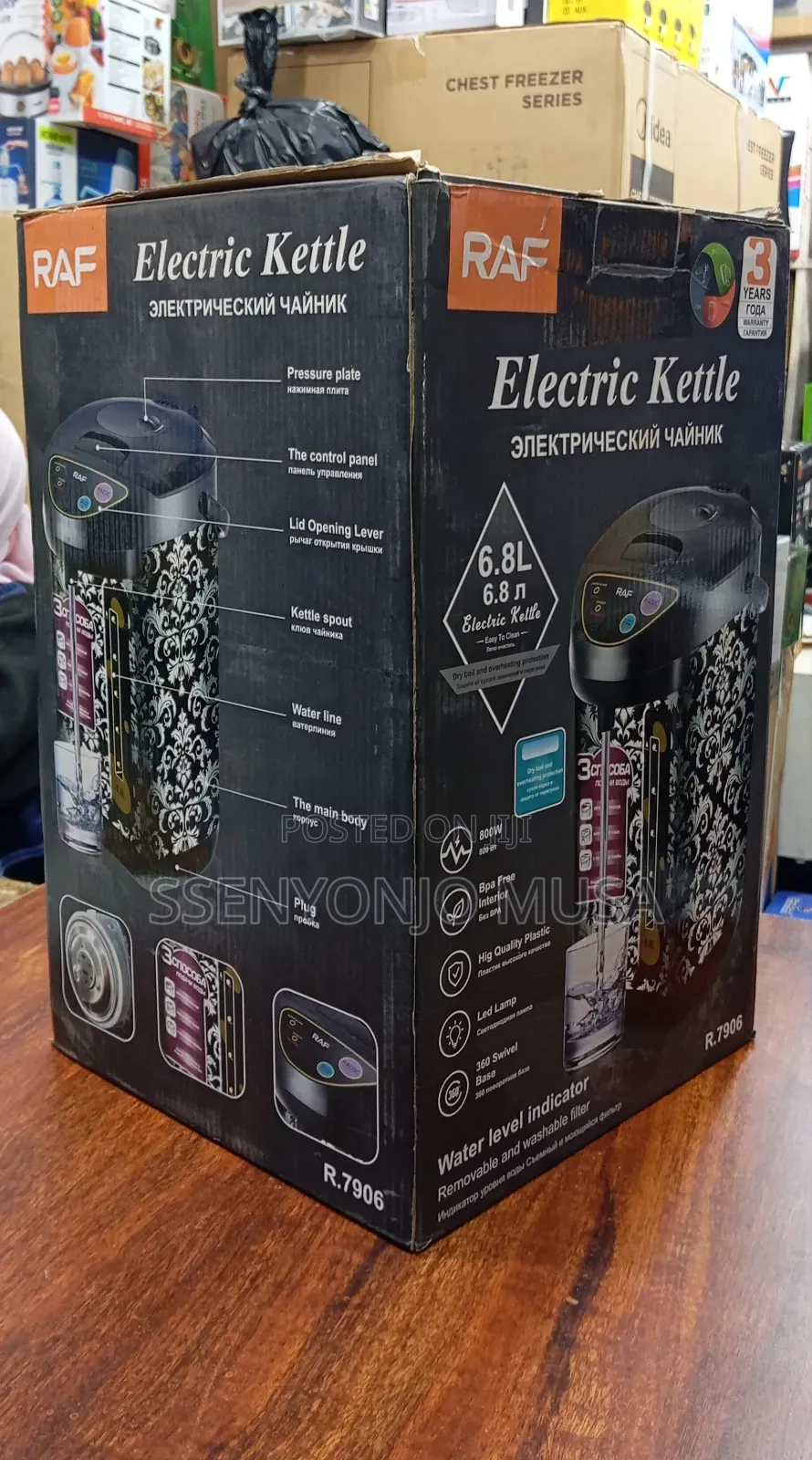 Raf 6.8l Electric Kettle With Advanced Features