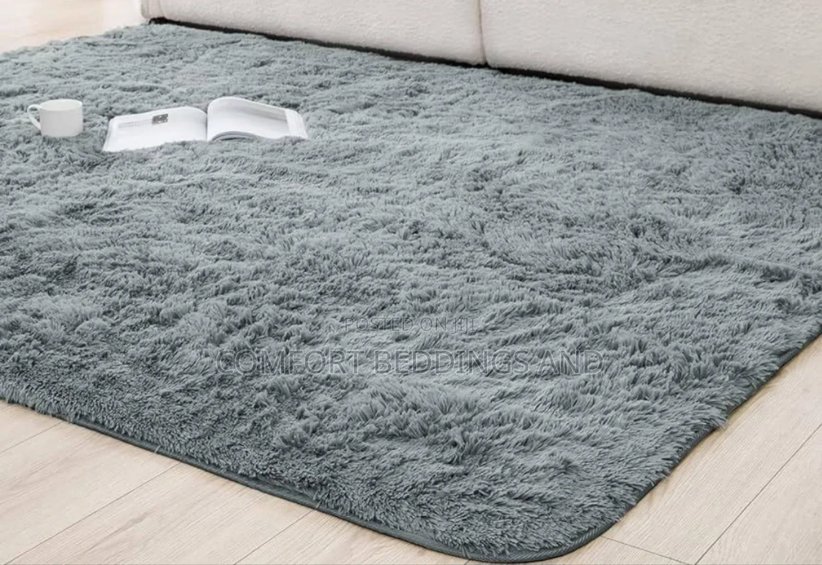 Medium Fluffy Carpet Gray