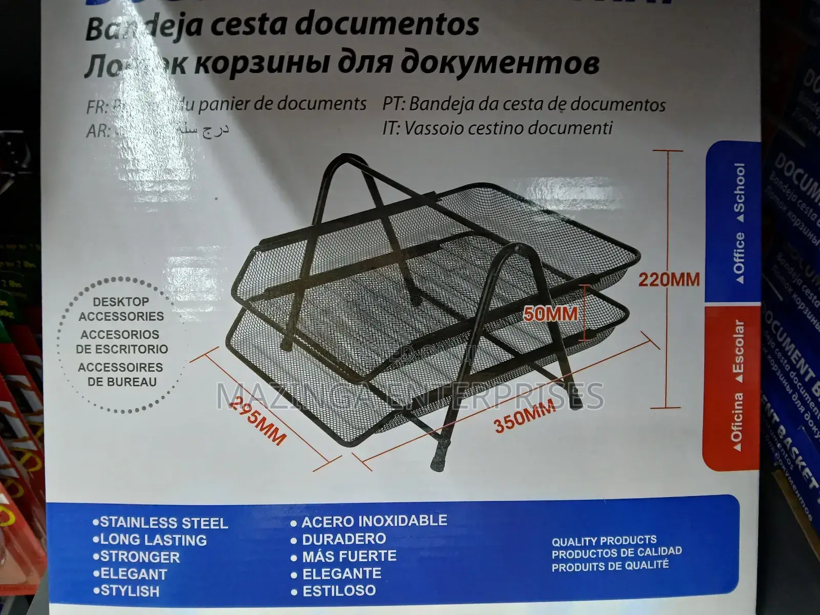 2tier Desk/Table Top File Tray Document Rack Organiser