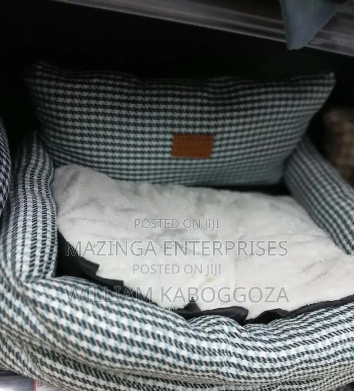 Houndstooth Cat/Dog Soft Fluffy Comfortable Luxury Bed