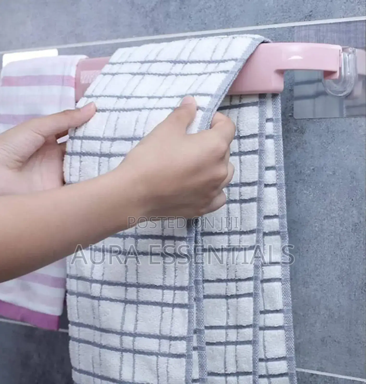 No Drill Kitchen or Bathroom Towel Holder