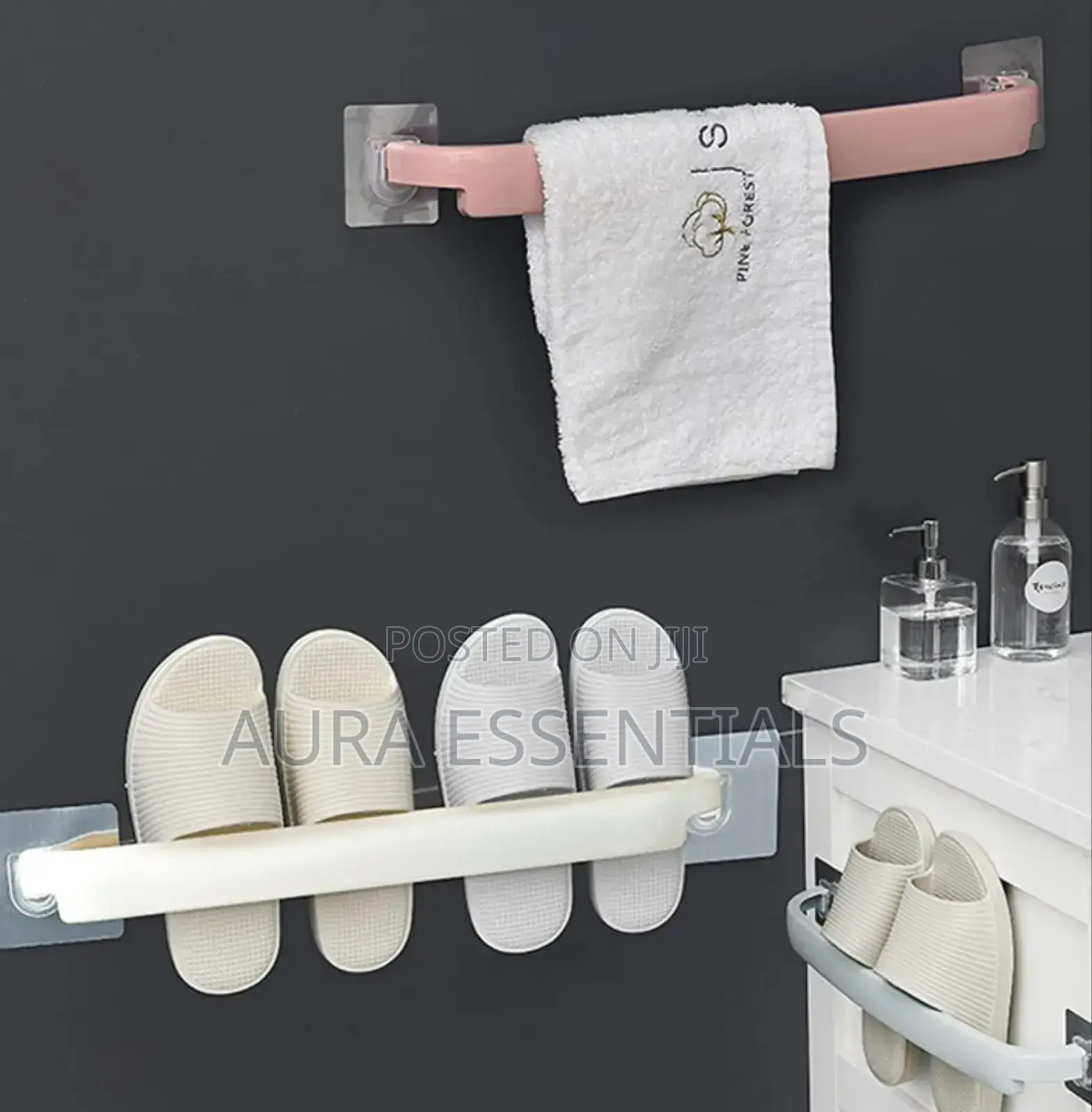 No Drill Kitchen or Bathroom Towel Holder