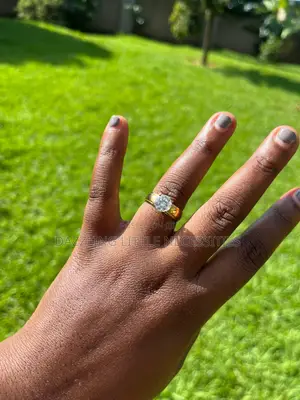 Cari Engagement Stainless Steel Ring - Size 18 (Gold)