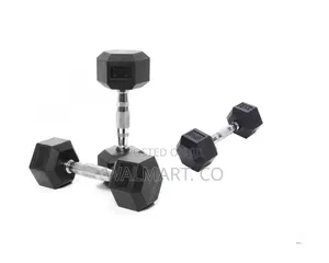 5kg Hexagonal Dumb Bells-Black
