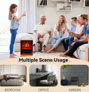 Powerful Electric Room Heater With Real 3d Fire Flame Effect