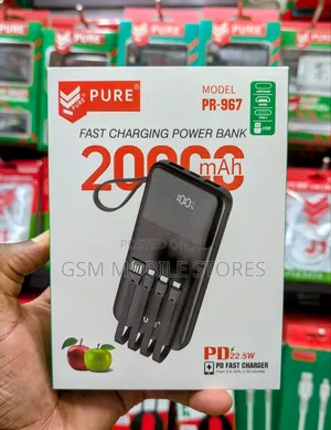 Pure Pr-967 20000mah Pd 22.5w Fast Charging Powerbank C-C