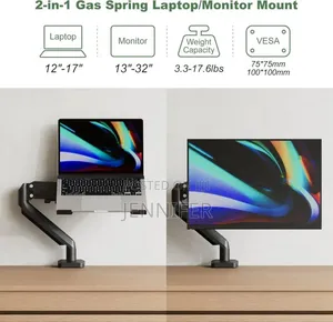2in1 Adjustable Clippable Laptop Holder