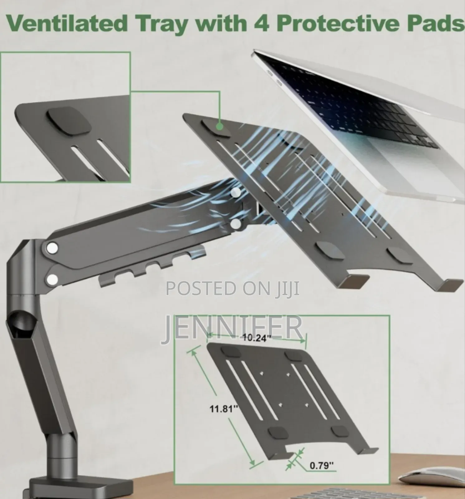 2in1 Adjustable Clippable Laptop Holder