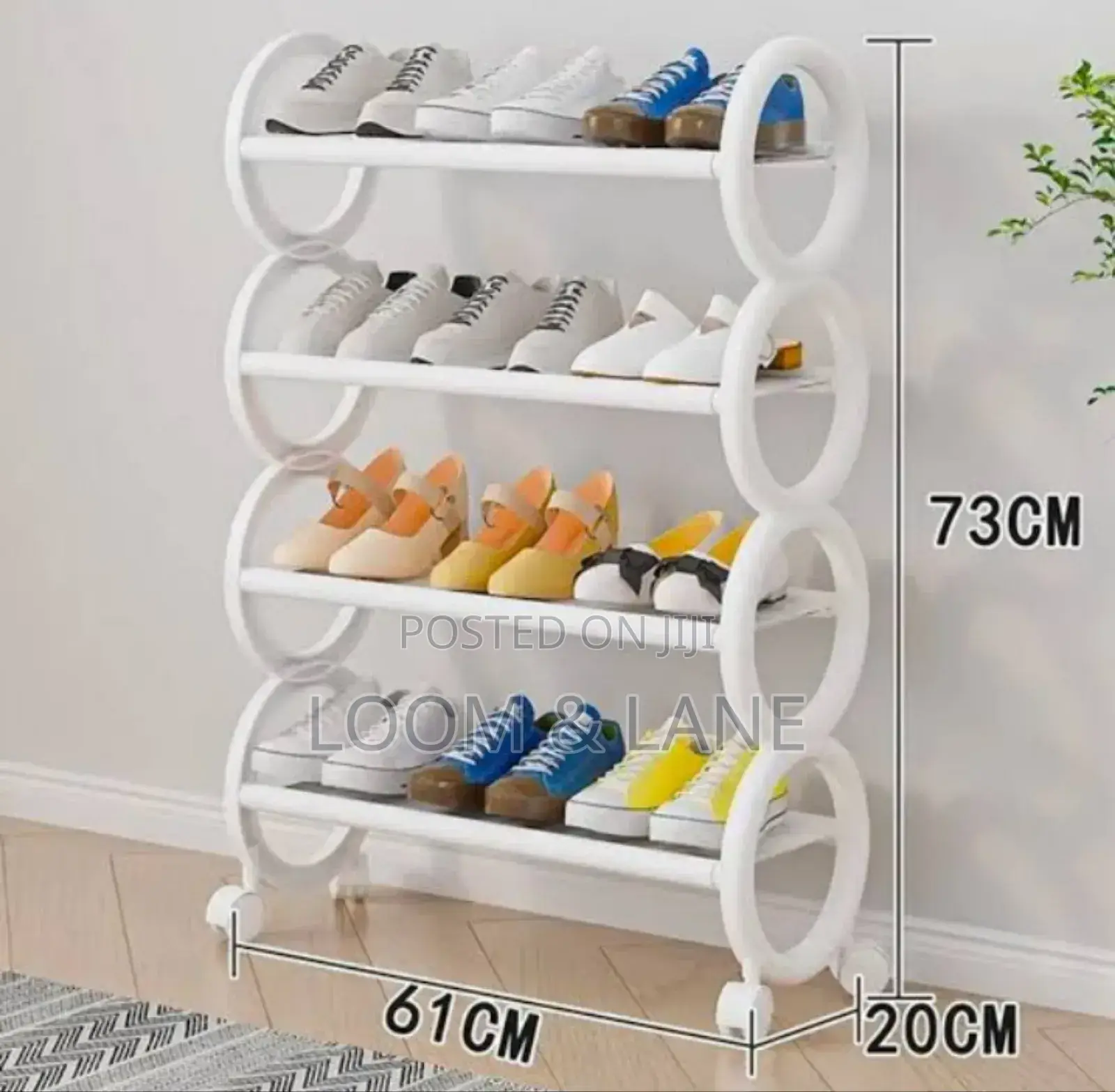Simple Mult Layer Shoe Rack With Wheels