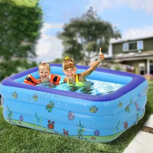 Inflatable Kids' Swimming Pool Colorful Air-Pumped Play Pool
