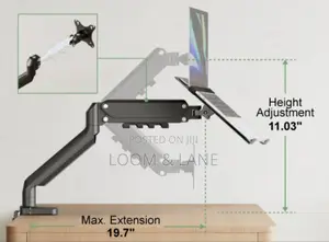 2in1 Adjustable Clippable Laptop Holder