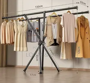 X-Shaped Foldable Clothes Drying Rack