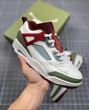 White/Olive Air Jordan Spezike Low Lunar New Year Sneakers