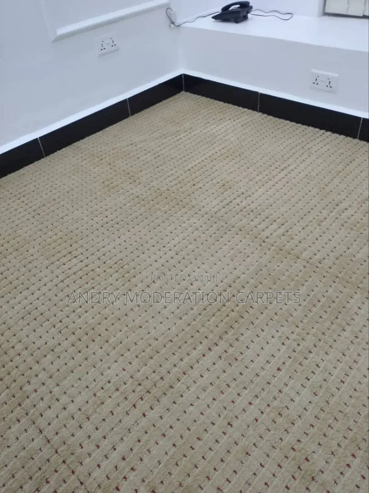 Light Brown Dot Office Woolen Carpets