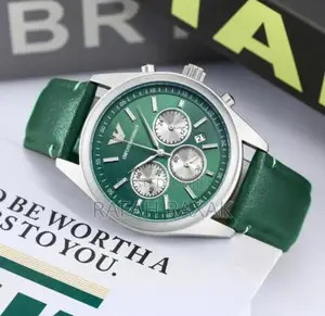 Original Green/Sliver Emporio Armani Chronograph Watch