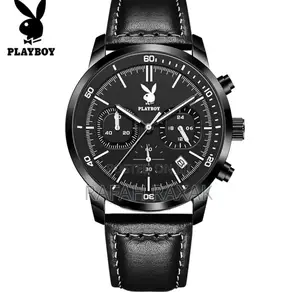 Black Play Boy Original Classic Leather Band Quartz Watch