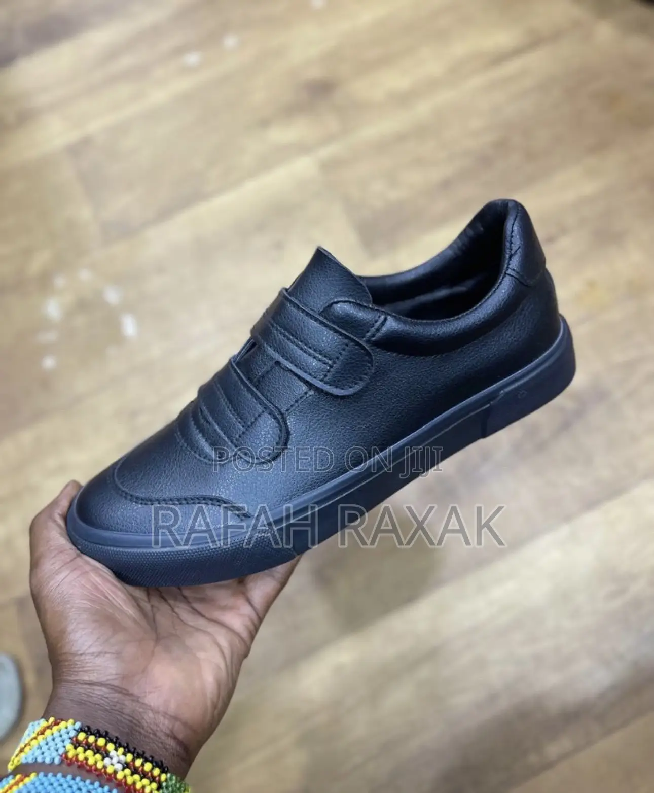 Classic Unisex Black Leopard Casual Leather Easy Shoes