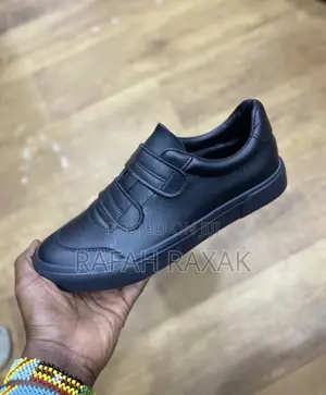 Classic Unisex Black Leopard Casual Leather Easy Shoes
