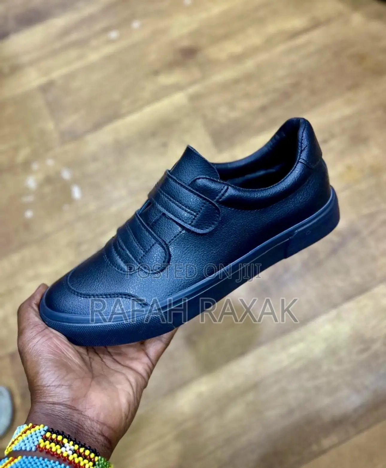 Classic Unisex Black Leopard Casual Leather Easy Shoes