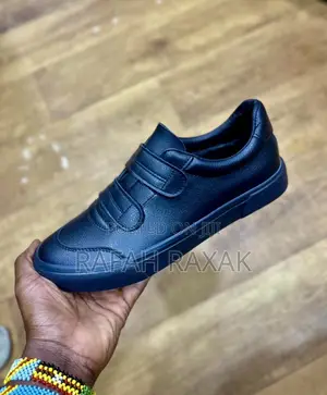 Classic Unisex Black Leopard Casual Leather Easy Shoes
