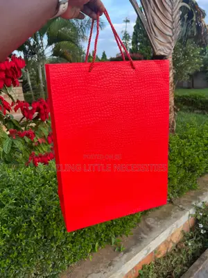 Bella Textured Gift Bag (Large) - Red