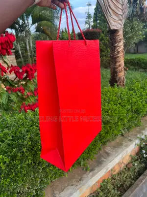 Bella Textured Gift Bag (Large) - Red