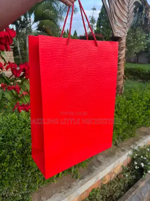 Bella Textured Gift Bag (Large) - Red