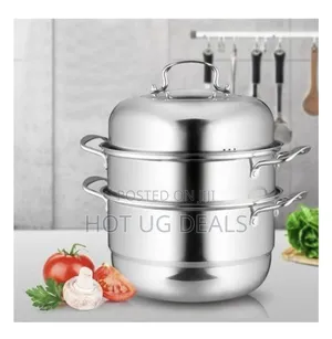 32cm - 3 Layer Stainless Steel Food Saucepan And Steamer