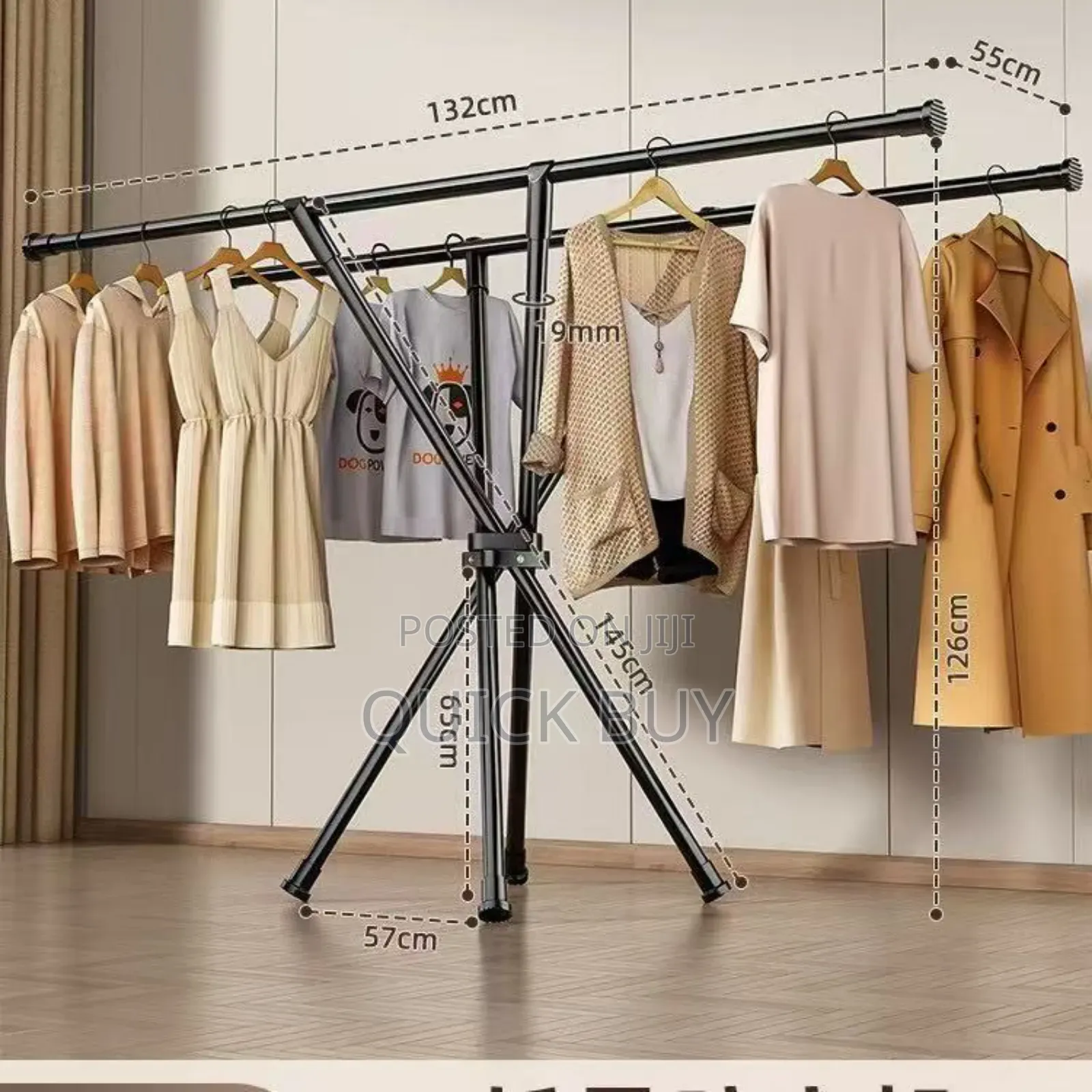 New X-Shaped Foldable Clothes Drying Rack