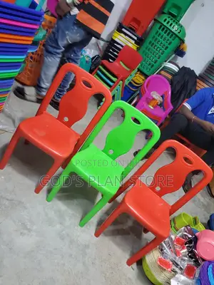 Red and Green Kids Plastic Chairs