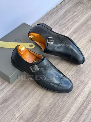 Stylish Buckle Shoes Black and Brown