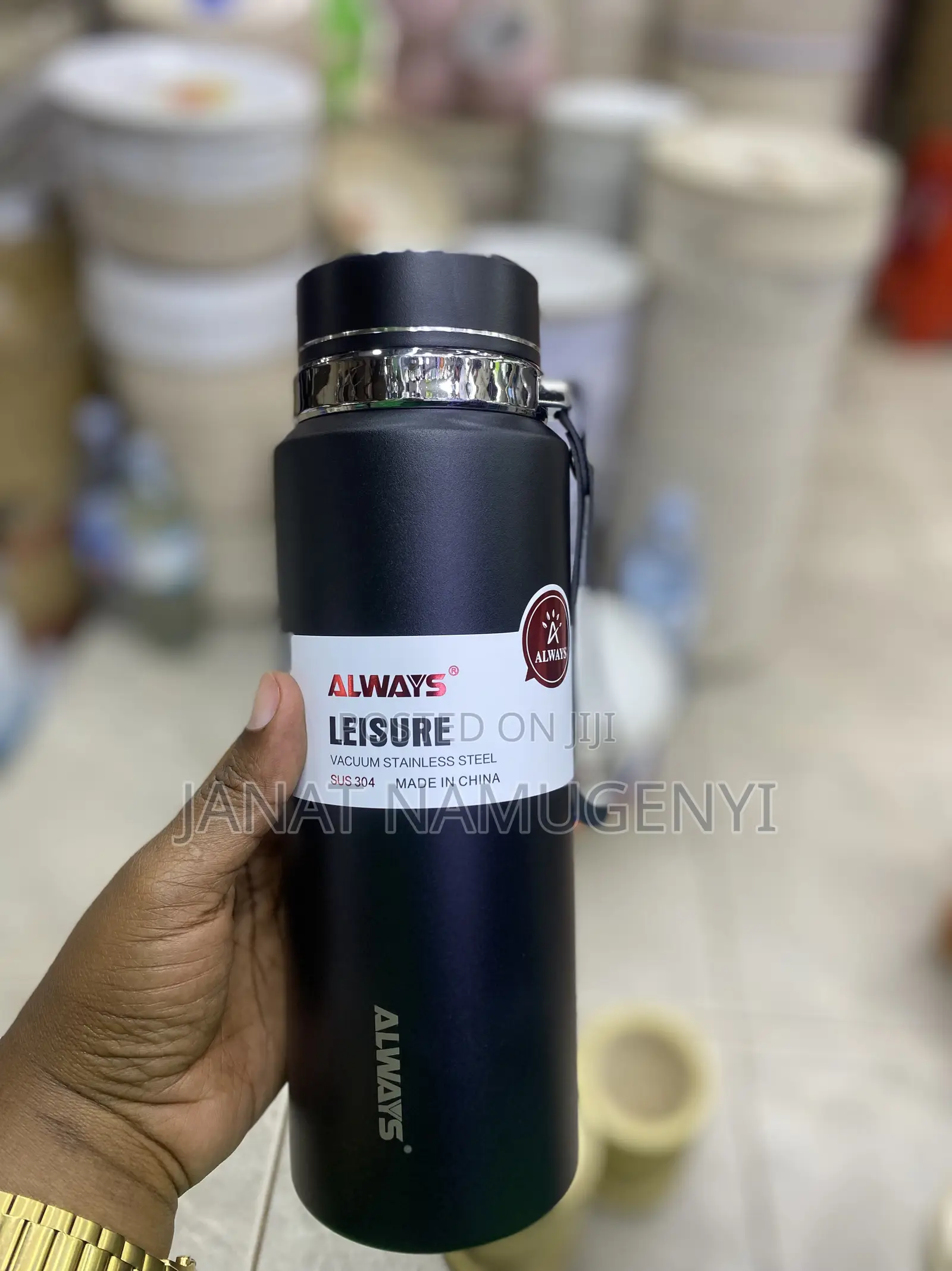 Always 1.0l Vacuum Bottle (Black)
