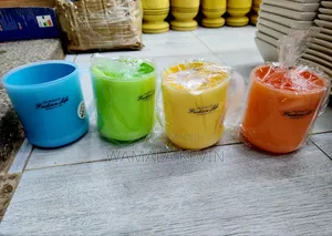Unbreakable Plastic Cups With Handle 6pcs
