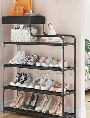 5layers Black Multifunction Shoe Rack