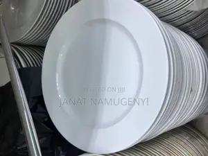 A Dozen of Plain White Dinner Plates (12 Pieces)
