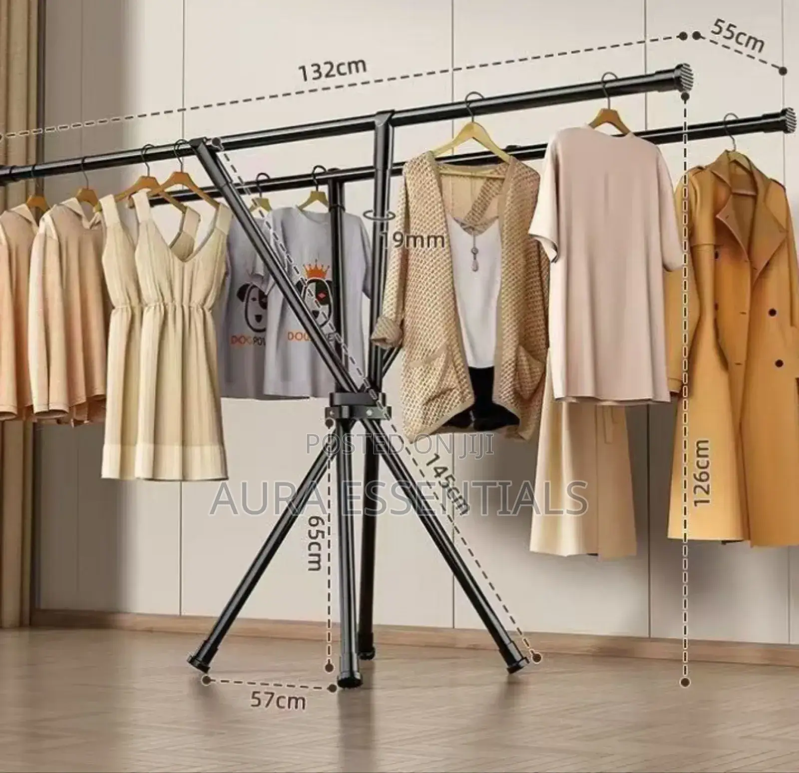 X-Shaped Foldable Clothes Drying Rack
