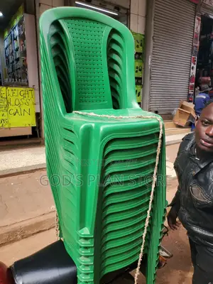 Armless Lida Plastic Chairs (Green)