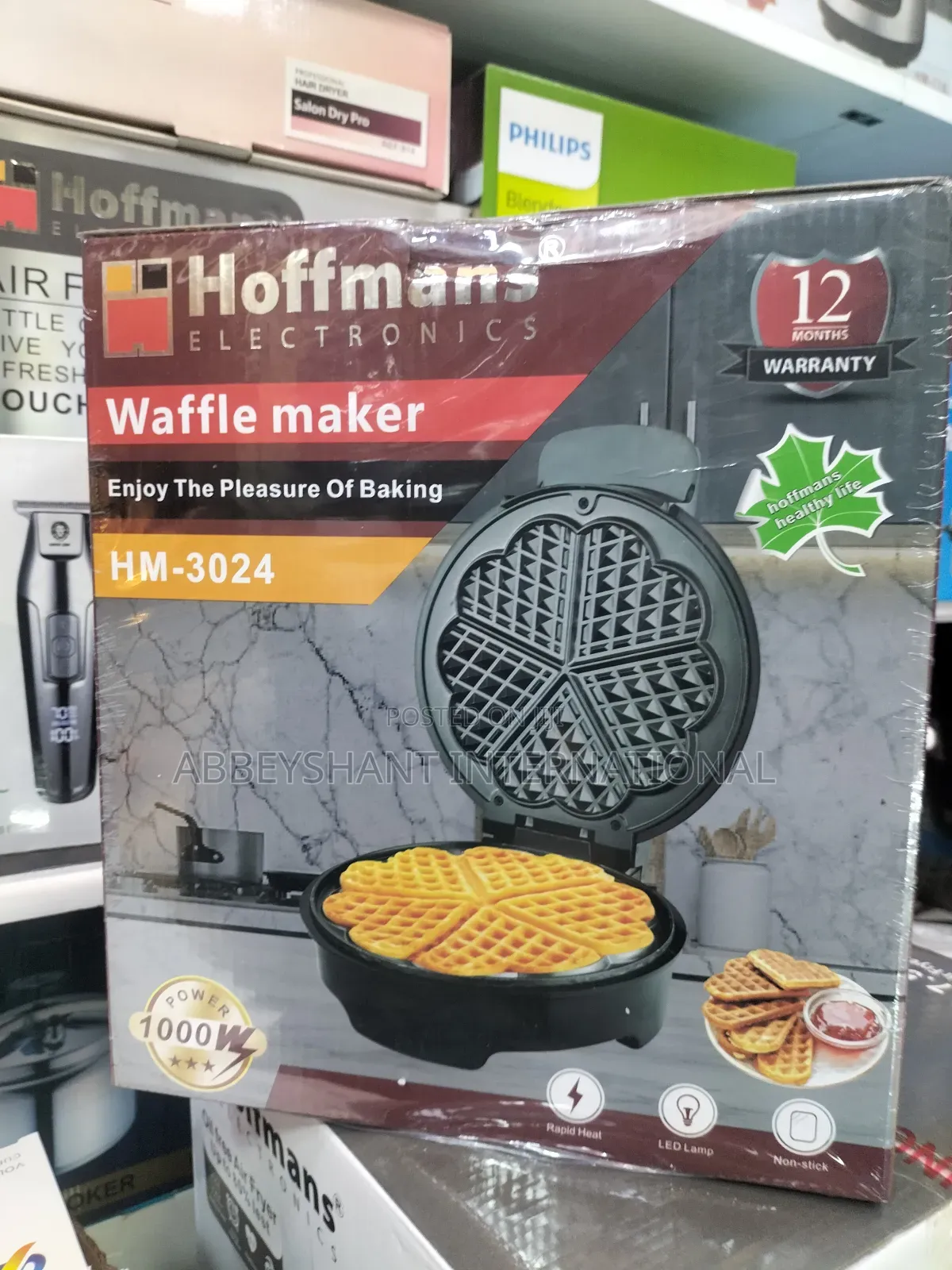 Waffle Maker, Hoffman Waffle Maker Model Hm-3024,