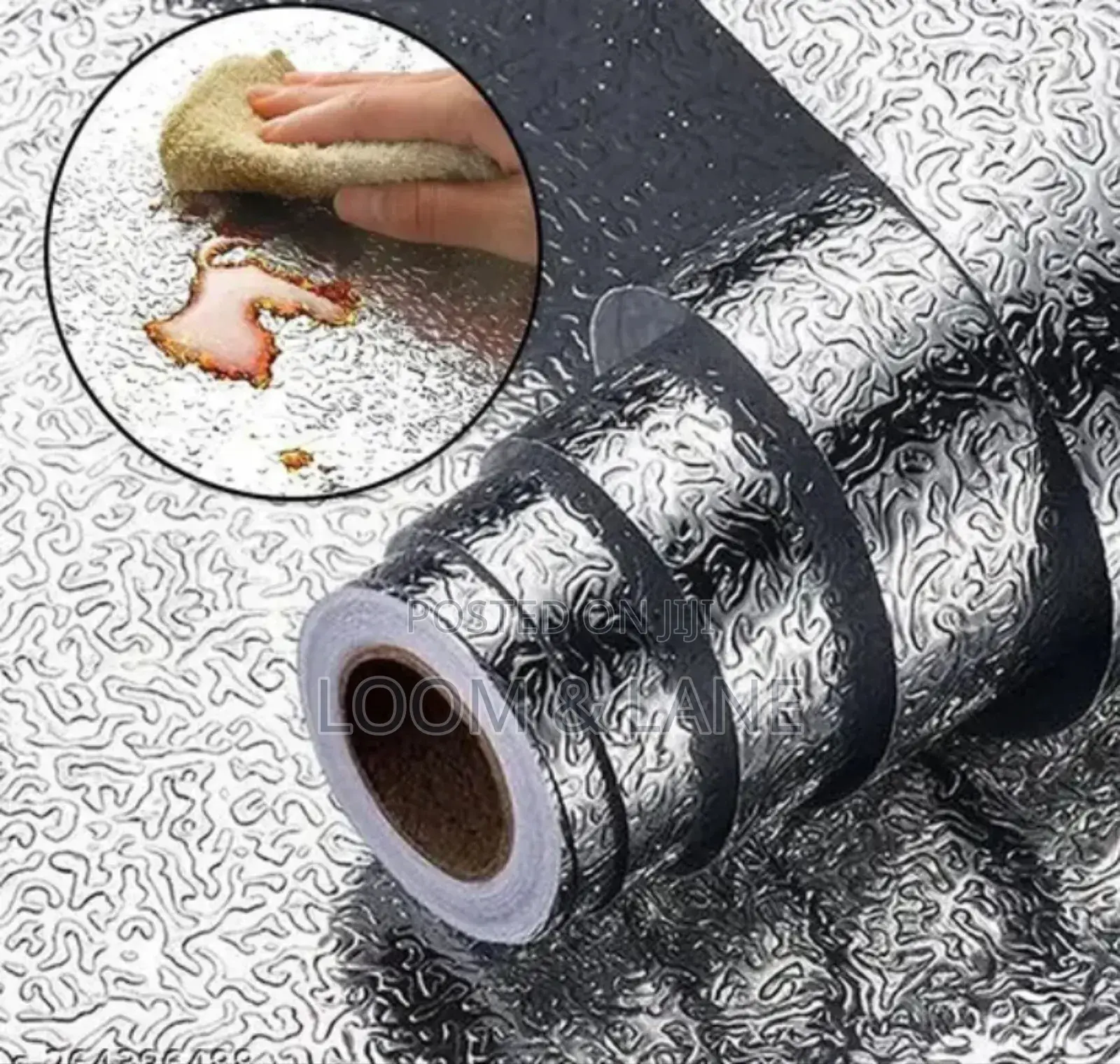 Silver Crimped Aluminum Foil Sticker