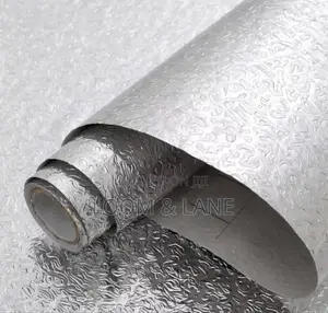 Silver Crimped Aluminum Foil Sticker