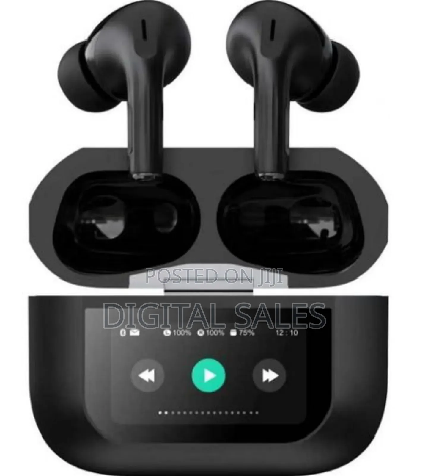 Bluetooth 5 Wireless Earbuds 60hz Hd Sound Led Light Black