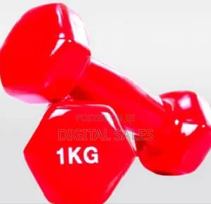 Pair of 1kg Vinyl Dumbbells