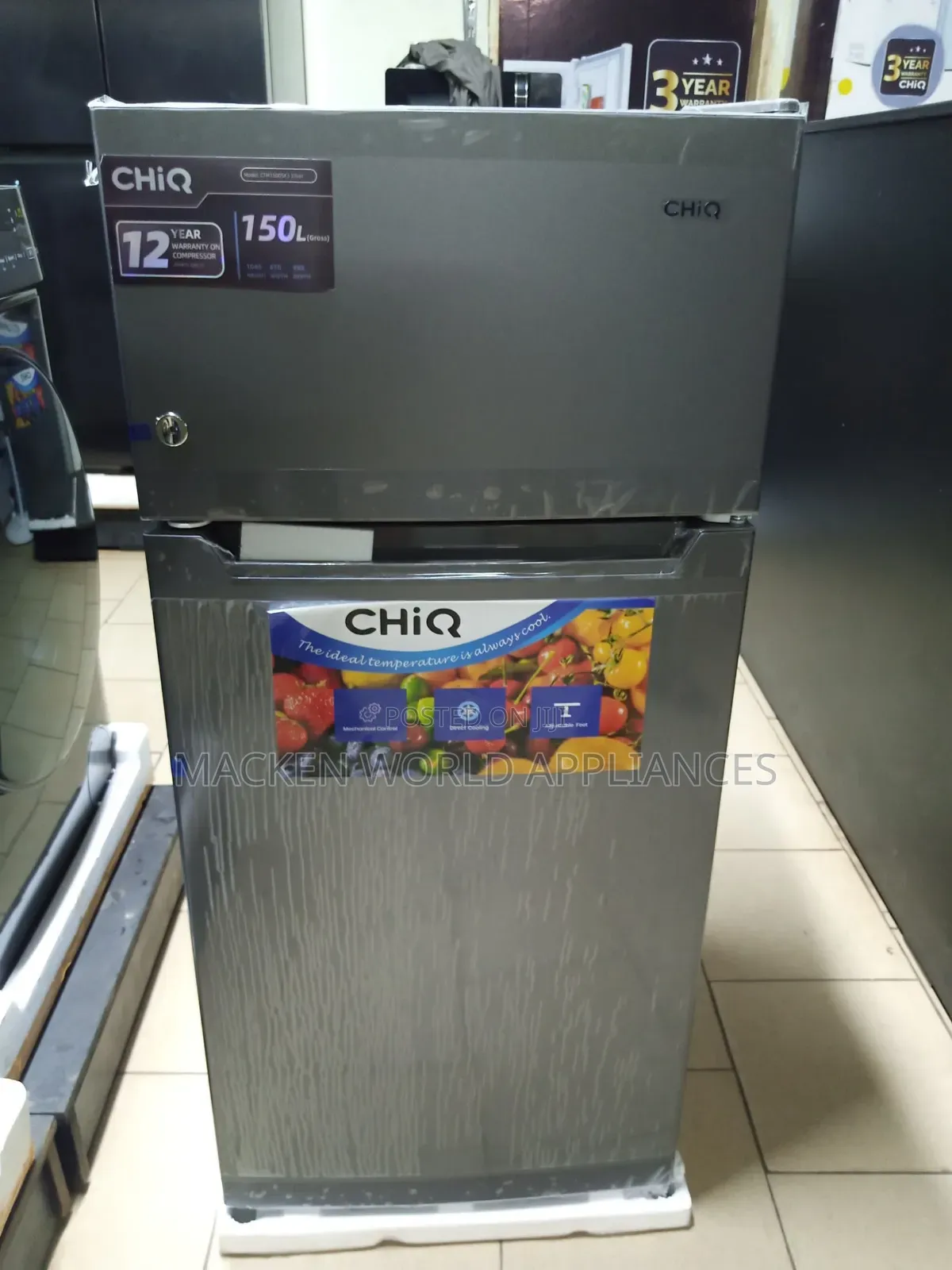 Chiq 150 Liters Double Door Fridge New