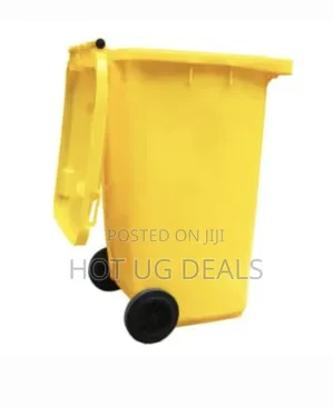 Outdoor 240l Plastic Wheel Dustbin- Yellow
