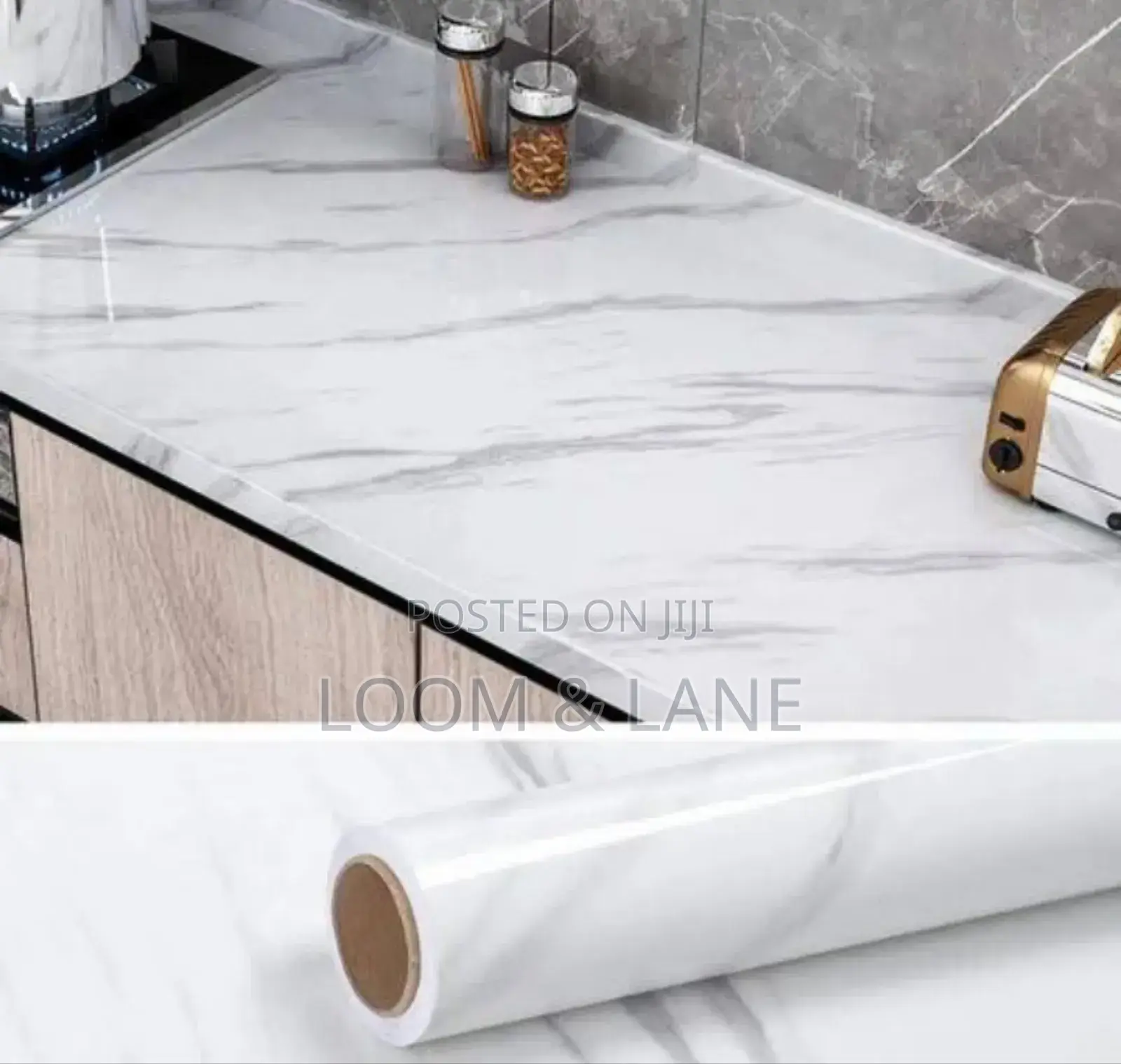 Marble Wallpaper Kitchen Waterproof Oil Proof Sticker