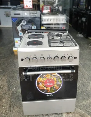 SPJ 60x60 Cooker 2gas + 2electric Oven Uses Gas Electric
